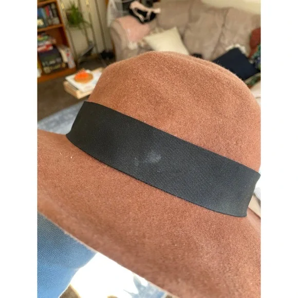 Vintage Wool Felt Wide Brim Brown Hat Boho Festival Country Heritage Gorpcore - Picture 3 of 5